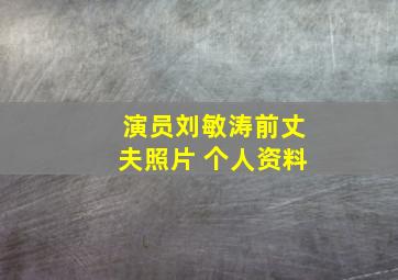 演员刘敏涛前丈夫照片 个人资料